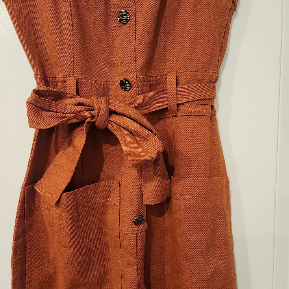 Vici She Is Unstoppable Cotton orange jumpsuit size XS - Picture 5 of 9